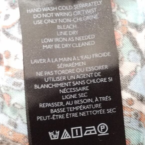 Maeve Anthropologie Womens Sz Small Collared Button Up Long Sleeve High Low Top - Picture 5 of 7